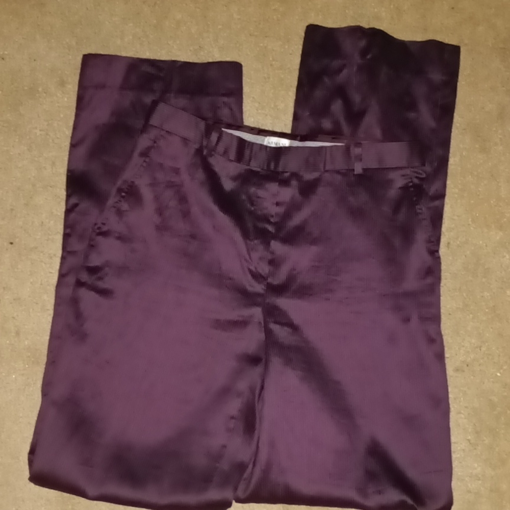 Armani Collezioni Purple Pinstripe Dress Pants Sz 6
